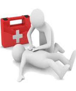 First aid being provided
